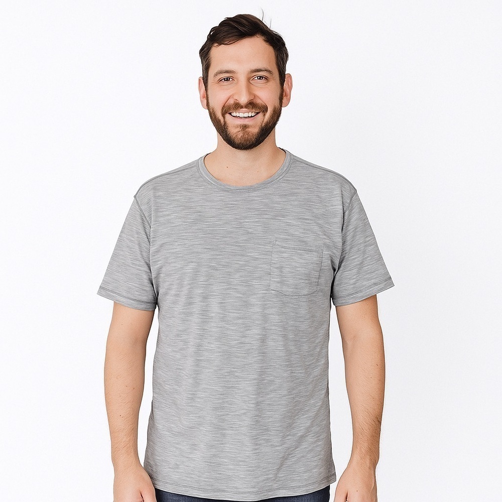 Rowm gray pocket Tee Size L